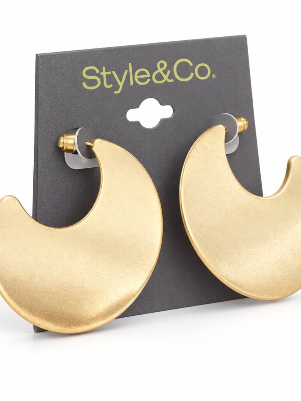 Style & Co Gold Tone Sculptural Statement Earrings